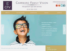 Tablet Screenshot of carrborofamilyvision.net